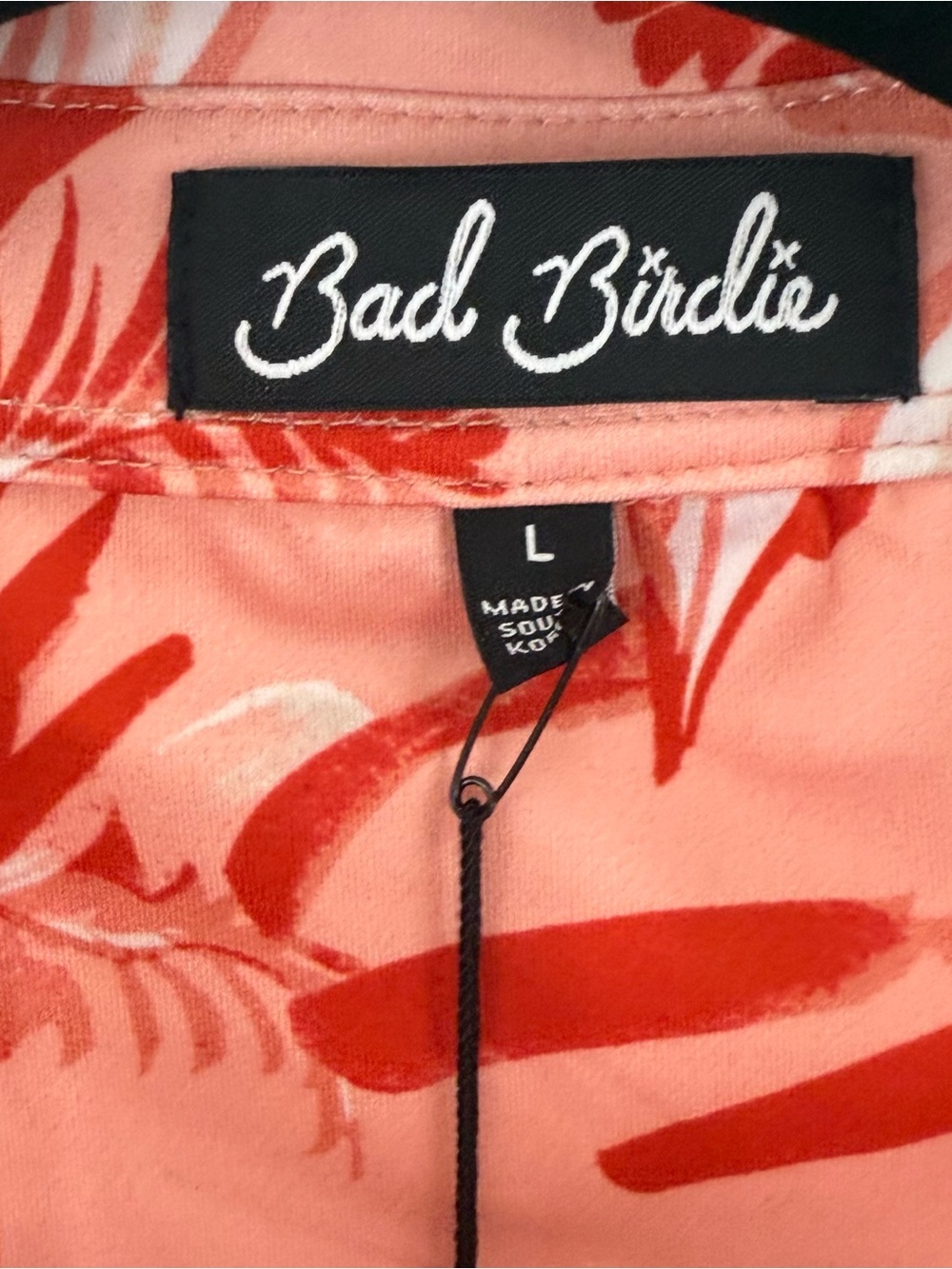 Bad Birdie Men’s Short Sleeve Golf Polo Ricky Rose Print Size Large NEW - Picture 10 of 12